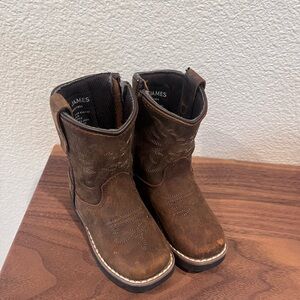 Kids Brown Leather Boots